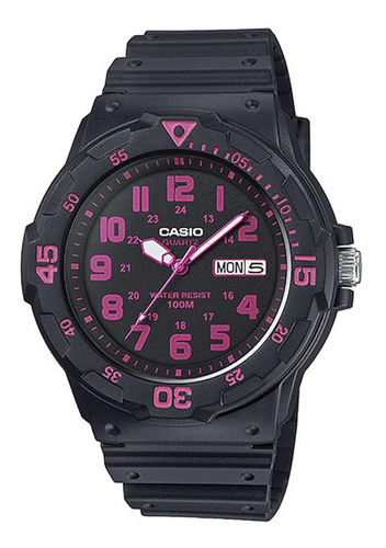 Reloj Casio Mrw-200h-4cv Analogo Fucsia 10 Bar Unisex