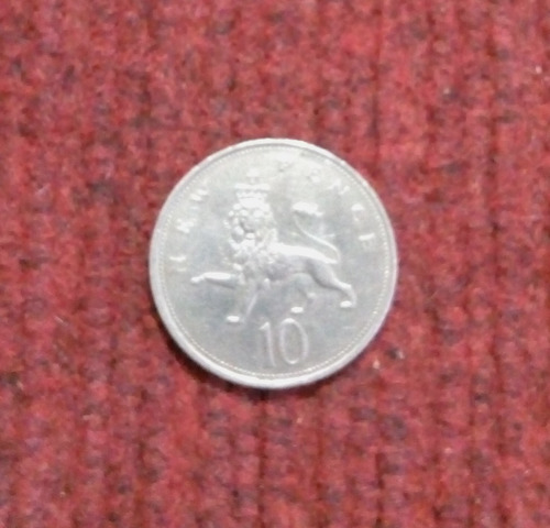 Moneda Inglesa 10 New Pence 1970