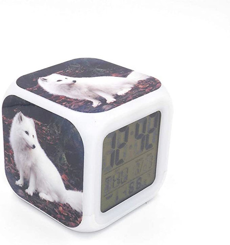 Boyan - Reloj Despertador Led Con Diseño De Zorro De Árti.