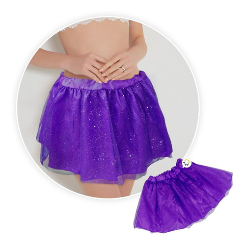 Tutú Purpurina Adulto Falda Ballet Disfraz Halloween Tutu2