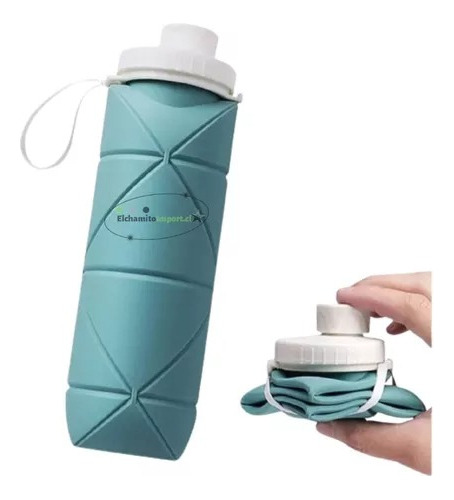 Botella Portátil Vaso Taza Plegable Para Viaje Camping 600ml