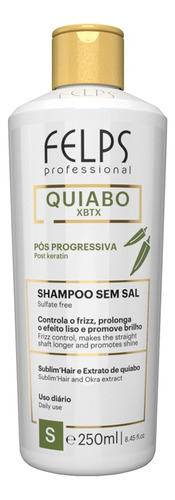 Felps Shampoo Pós Progressiva Quiabo Xbtx Manutenção 250ml