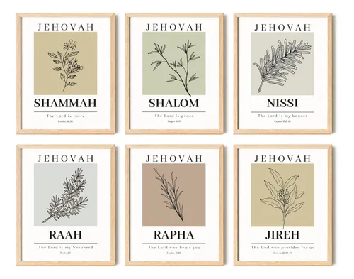 97 Decor Poster De Nombres Hebreos De Dios, Decoracion Minim