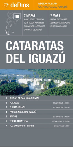 Cataratas - Regional Map - Segunda Edicion, De Julian De Dios. Editorial Dedios, Tapa Blanda En Español/inglés, 2022