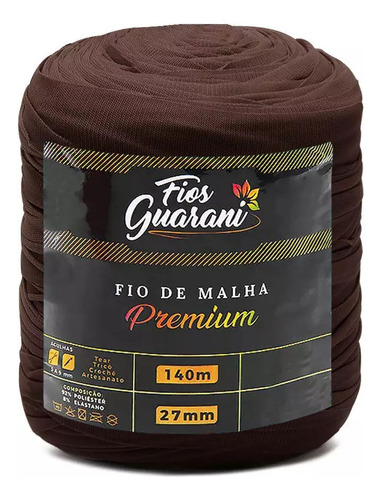 Fio De Malha Premium Guarani 140mts 200g Crochê Tricô Cor 15- Marrom