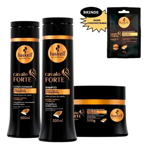 Kit Haskell Cavalo Forte Shamp+cond+masc 300ml +