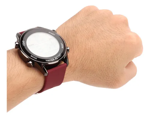 Reloj Digital Cronógrafo Wr50m Resistente Al Agua, Luminoso,
