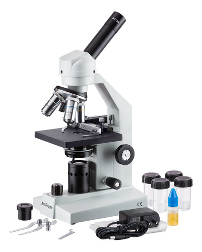 Amscope Microscopio Compuesto Monocular Inalámbrico M500b-.
