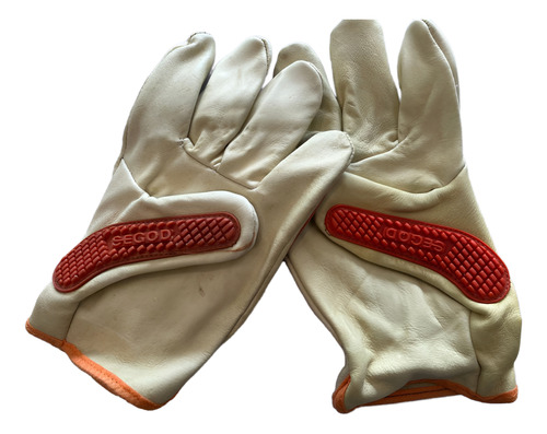Par Guante Vaqueta Con Refuerzo Anti Shock Alto Impacto