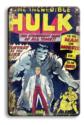 Retroshop Vinilo Decorativo Hulk 30cm X 40cm Negro