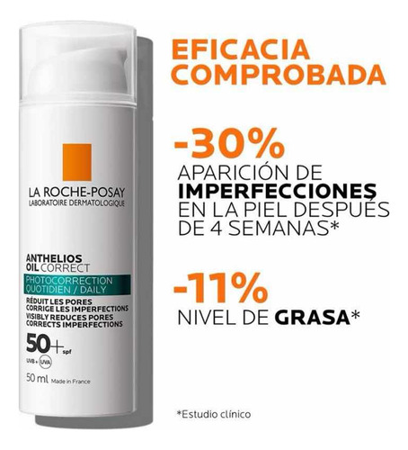 Protector Solar Reductor De Poros Anthelios Oil Correct 50ml