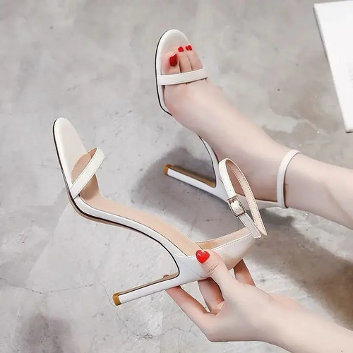 Sandalias De Tacón Alto De Moda Para Mujer Con Correa En El