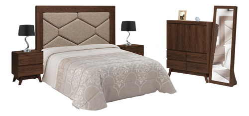 Recamara King Size Kross Nogal Këssa Muebles