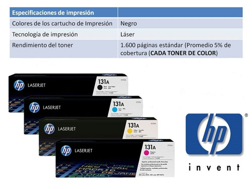 Ventas De Toner 131a Hp Cf210a - Cf211a - Cf212a - Cf213a