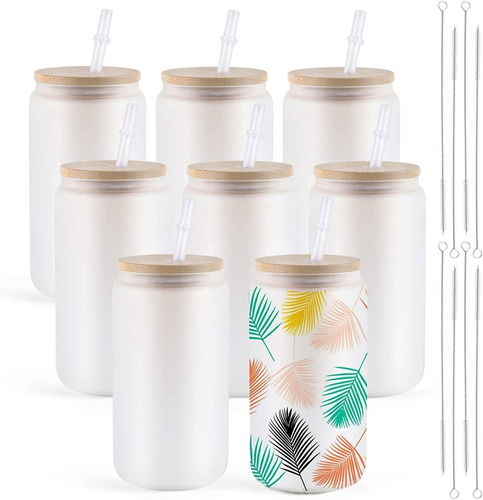 Sublimation Glass Tumblers For Iced Coffee Juice Soda Drinks