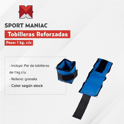 Imagen 5 de 6 de Kit 10 Pares Tobilleras Regulables Tobillera De 1 Kg C/u