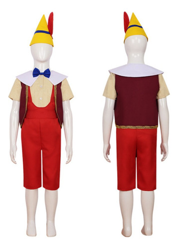 Disfraz De Pinocho Para Cosplay De Halloween Con Corbata