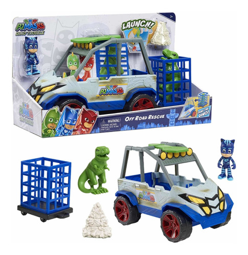 Pj Mask Vehiculo De Rescate Just Play Dino Con Dino Y Catboy