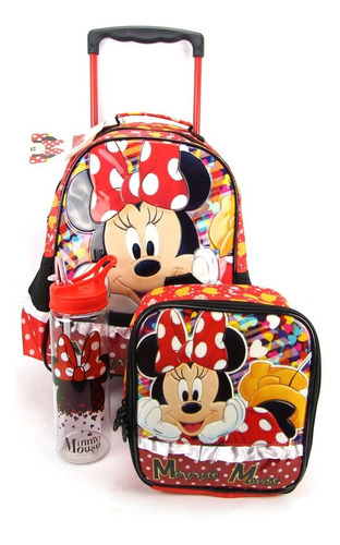 Mochilete Minnie Com Lancheira Térmica E Garrafa Xeryus 8921