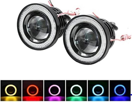 Kit Focos Neblineros Led Ojos De Ángel 89mm Auto Camioneta 