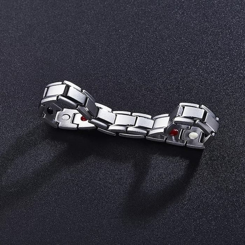 Pulsera Titanium Infrarrojo Brazalete Titanio Modelo Mate Color Plata Mate Largo 21 Cm