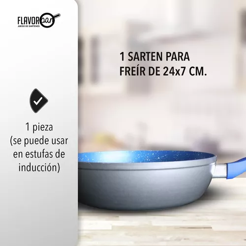 Juego de Sartenes Antiadherentes de Zafiro Flavor Pan