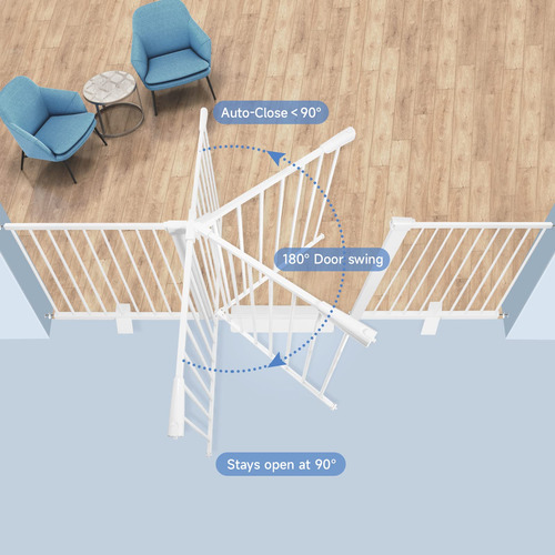 Baby Gate Amplirate Ajustable Con Cierre Automático, Extra A