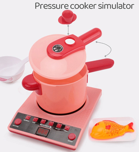 Imagen 4 de 6 de Juego De Cocina Para Niños 38 Pc C/ Luz Y Sonido
