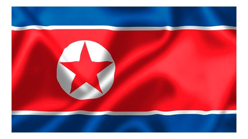 Bandera Corea Del Norte 1.50x90cm Exterior Grande