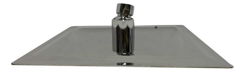 Regadera Cuadrada 10x10 Acero Inox. Con Brazo Cromado Rugo
