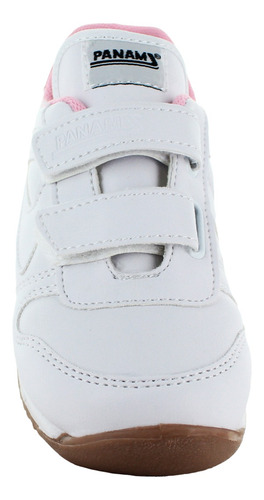 Panam Tenis Escolar Velcro Tactopiel Blanco Niña 81635
