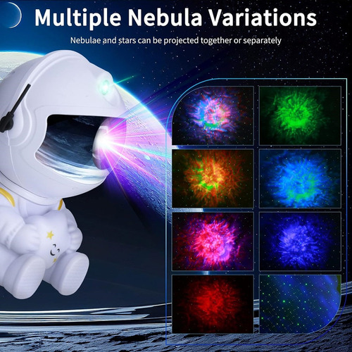 Proyector De Estrellas Luz Nocturna Astronauta Galaxy Start