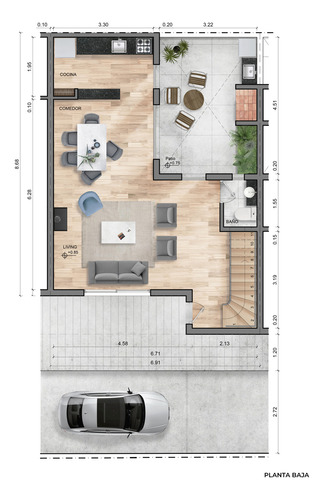 Imagen 7 de 7 de Duplex 3 Dormitorios Cochera