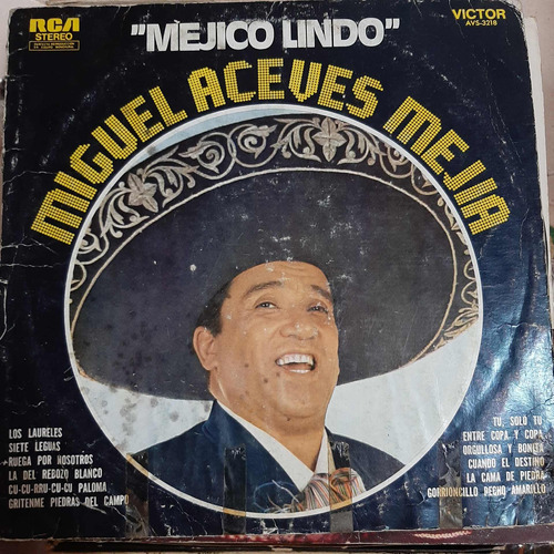 Vinilo Miguel Aceves Mejia Mejico Lindo Mx1