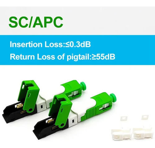 Conector Rápido Sc/apc, Sc/upc Fibra Óptica Robocop 10 Uds.