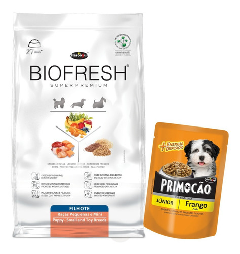 Biofresh Cachorro Raza Pequeña Y Mini 3 Kg Con Pouch Premium
