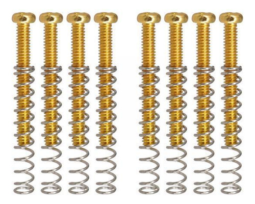 6 X 8 Tornillos Y Muelles De Montaje Para Pastillas Dorado