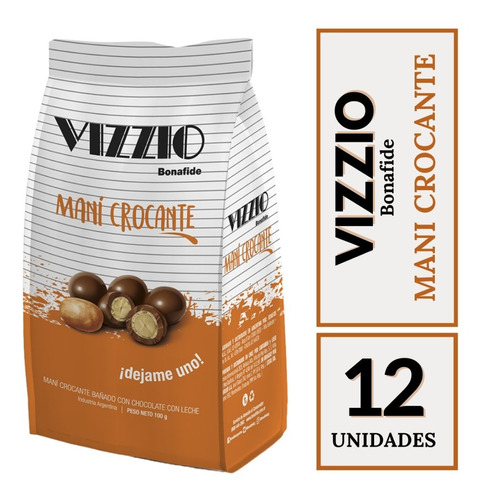 Vizzio Bonafide Maní Crocante Pack X 12 X 100g.