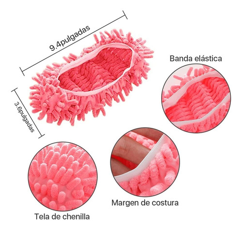 10 Pantuflas Lavables Para Mopa De Polvo