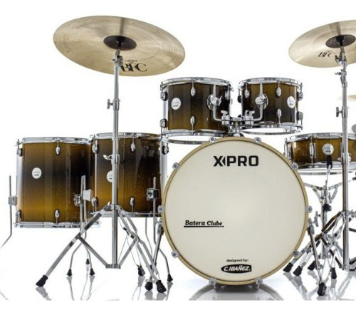 Bateria X-pro C. Ibañez Upper 22',10',12',14',16' Completa Cor Gold Sparkle