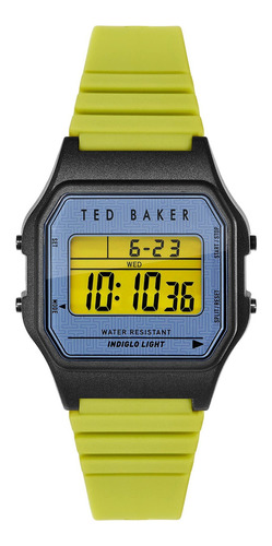 Ted Baker Ted 80s Reloj Con Correa De Silicona Verde Lima M