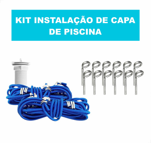 10 Pinos Alumínio Com Extensor Fixação Capa Lona Em Piscina