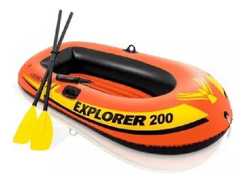 Bote Explorer 200 Inflable Con Inflador Y Remos 185x94x41cm 