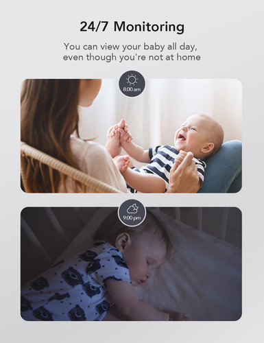 Nooie Baby Monitor Cámara Wifi Para Mascotas En Interiores Cámara De Seguridad Para El Hogar Fhd1080p Grados Audio Bidireccional