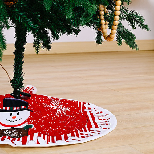 Falda De Árbol De Navidad T7 Con Tapa De Papá Noel Con Base