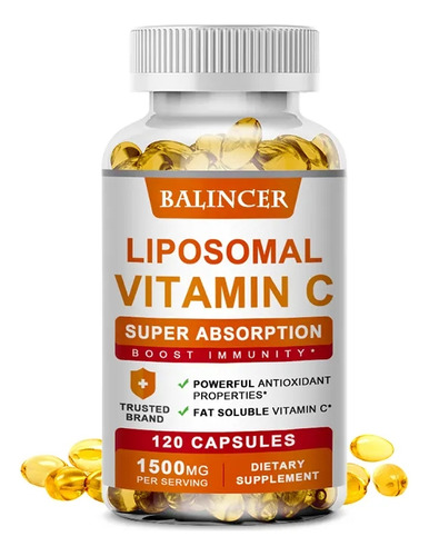 Vitamina C Liposomal 1500mg 120 Cápsulas Blandas 