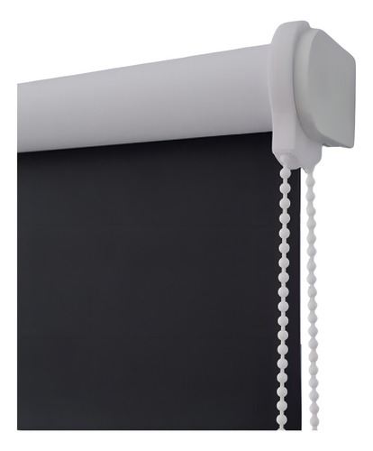 Cortina Rolo Blackout 1,90 L X 1,10 A 100% Blecaute 0% Luz Cor Preto