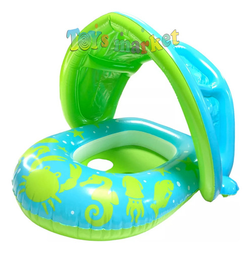 Flotador Asiento Con Techo Inflable Salvavidas Bebe Bestway