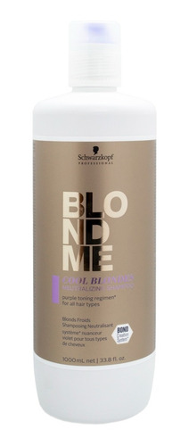 Schwarzkopf Blondme Shampoo Silver Canas Y Rubios X 1000ml