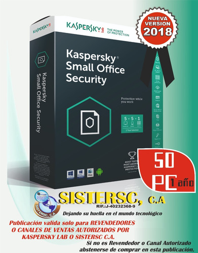 Kaspersky Small Office Security 50 Pcs 1 Año Solo Revendedor